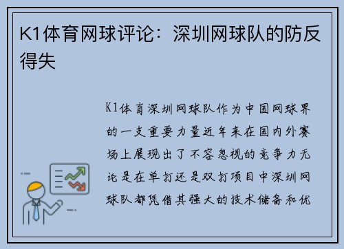 K1体育网球评论：深圳网球队的防反得失